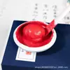 Almohadilla de tinta de cinabrio en caja, para caligrafía y pintura, para grabado de sellos, plataforma de impresión portátil, con ruedas.