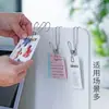 Fornecimento direto de fábrica clipe de mola de arame de aço inoxidável gancho multifuncional para cozinha varanda banheiro clipe de mola de cauda longa