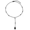 Collar Minimalista Estilo Oscuro Colgante Gota de Agua, Gargantilla Vintage Gótica con Borla, Cadena para Clavícula Versátil de Personalidad Nicho