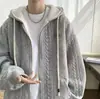 Abrigo de Lana de Cordero para Hombre Chaqueta de Algodón Forrada de Polar Invierno Holgada Casual Estilo Hong Kong Conjunto de Pareja Sudadera con Capucha para Adolescente Chaqueta