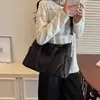 2026 Nova Bolsa Tote de Lona Elegante Minimalista de Grande Capacidade para Mulheres, Bolsa de Ombro Casual para o Dia a Dia Bolsa de Lona