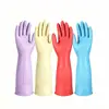 Guantes de Látex Extendidos de 38 cm, Engrosados, Impermeables, Resistentes al Desgaste, Guantes para Lavar Platos en la Cocina, Guantes para Limpieza del Hogar, Guantes de Lavado de Platos para Protección Laboral