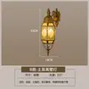 Lámpara de pared creativa estilo vintage europeo para sala de estar y dormitorio, lámpara de pared de bronce antiguo negro estilo americano para balcón exterior y restaurante de Xinjiang