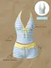Traje de baño de dos piezas para mujer, estilo bikini, con lunares multicolores y amarre, sexy, de venta caliente en Europa y América, transfronterizo, 2027