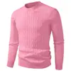 Nuevo suéter de cuello redondo para hombre transfronterizo, suéter de punto de manga larga ajustado estilo coreano para hombre, invierno 2026