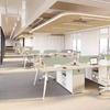 Escritorio Sencillo y Moderno para Personal Muebles de Oficina para 24/6 Personas Combinación de Escritorio y Silla para Empleado de Oficina Portatarjetas