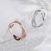 Anillo de Cruz de Diamante para Mujer Alto Sentido Red Social Viento Frío Doble Capa Joker Apertura Ajustable Suministro Venta al por Mayor