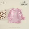 Nova Roupa Infantil de Outono Classe A para Bebês e Meninas Pequenas, Amiga da Pele, Confortável, Macia e Aconchegante, Camiseta de Manga Longa Camisa Base