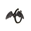 Halloween Personalidad Retro Clip para la Oreja de Murciélago Sin Agujeros en la Oreja Aretes para Pareja Simple Alas Clip para la Oreja Aretes Góticos