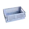 Caja de Almacenamiento Plegable para Escritorio de Dormitorio Estudiantil Cesta de Almacenamiento para Cosméticos Femeninos Papelería Colocación Plástico Cesta Pequeña