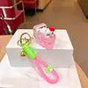 Chaveiro de copo de chá de leite com bolhas brilhantes de óleo pingente fofo de areia movediça líquida acessórios para mochila pequenos presentes atacado