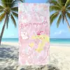 Toalla de Playa con Estampado de Perro Pudín de Sanrio, Absorbente de Agua, Secado Rápido, Fibra Ultrafina, Toalla de Baño para Vacaciones, Directo de Fábrica