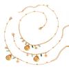 Collar con Colgante de Estrella de Concha de Piedra Tianhe de Acero Inoxidable Oro de 18K Vintage Francés Joyería de Acero Inoxidable de Nicho de Lujo Ligero
