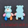 Accesorios de resina de oso violento de color de dibujos animados hechos a mano, funda de teléfono, crema, gel, pinza para el cabello, parche decorativo