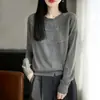 Cardigan de Tricô Renda Delicada Vazada Estilo Francês para Mulheres, Suéter com Botões Bege, Top Versátil, Moda Primavera 2026