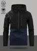 Jaqueta Masculina de Primavera e Outono Transfronteiriça Esportes ao Ar Livre Casual Tendência Versátil à Prova de Vento com Capuz Color Block Estilo Fino