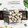 Herramientas para Chimenea de Interior y Exterior, Estante para Leña, Estante de Almacenamiento de Madera, Estante Organizador y de Almacenamiento