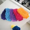 Luvas de Lavagem de Carro de Chenille Grossas Grandes Pano de Limpeza de Carro de Veludo Coral Longo de Dupla Face Ferramenta de Remoção de Poeira de Carro Não Solta Fiapos