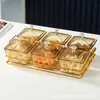 Plato de Fruta Moderno Sencillo Plato para Bocadillos de Comida Dieléctrico Plato de Fruta Plato Adriac con Tapa Plato para Frutos Secos del Hogar Plato para Bocadillos