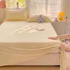 Sábana de Leche Espesa de Invierno Pieza Única Franela Coral Fleece Dormitorio Individual Doble 1.5m Funda Nórdica con Fleece Adicional Juego de Tres Piezas