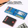Billetera Nueva para Hombre Ultrafina Europea y Americana Simple Casual RFID Clip Dorado Cuero Genuino Tarjetero billetera