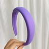 Diadema de Esponja Transfronteriza Color Sólido Personalizada Versátil Color Caramelo Diadema para Salir Compresión del Cabello Pinza para la Parte Superior del Cráneo Tocado