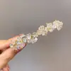 Presilha de cabelo vintage de cristal estilo francês, presilha lateral para franja para mulheres, acessório de cabelo elegante e sofisticado com mola
