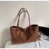 Bolsa de Veludo Retro de Alta Capacidade para Mulheres Nova Estampa de Leopardo Estilo Casual Versátil Bolsa de Ombro Bolsa para o Dia a Dia para Mulheres