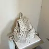 Mochila de lona con estampado de estrellas para mujer, estilo japonés dulce para estudiante, ligera para ir al trabajo, gran capacidad, con cordón, estilo versátil