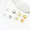 Preservação de cor 18k ouro furo duplo ponta torcida argola de salto fechada furo nariz de porco fio de conta pulseira colar joias DIY acessórios