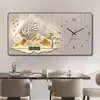 Relógio de Parede Criativo Moderno de Luxo Leve Relógio de Parede Sala de Estar Doméstico Moda Calendário Perpétuo Relógio Eletrônico Pintura Decorativa Relógio Calendário