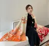 Cachecol Jacquard Elegante Estilo Chinês Outono e Inverno, Xale Feminino Magnolia Imitação de Caxemira, Cachecol Quente Espesso de Alta Qualidade