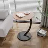 Mesa de centro redonda pequena para uso doméstico, adequada para apartamentos pequenos, sala de estar, mesa lateral de sofá, design moderno e minimalista, pequena mesa de centro criativa, mesa de cabeceira