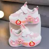 Zapatillas Deportivas Infantiles de Dibujos Animados para Niñas Estilo Otoño Versión Coreana Superficie de Cuero Infantil Zapatillas para Correr Estudiantiles Zapatos Casuales para Niños