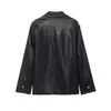 Venta Caliente Transfronteriza de Aliexpress, Nuevo Producto Primavera 2026, Chaqueta de Cuero con Botones Elegante y Versátil 1311700