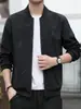 Venda Direta de Fábrica Jaqueta Mais Vendida Outono e Inverno Masculina Primavera Gola Alta Casaco Masculino Simples Estampa Personalizada com Logo