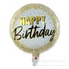Globo redondo de aluminio de 18 pulgadas con impresión para cumpleaños, decoración de cumpleaños de bebé, diseño de película de aluminio, globo redondo con borde cruzado de dibujos animados.