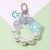 Llavero de Flor con Cara Sonriente Colgante DIY para Funda de Teléfono Móvil Cubierta Protectora para Aripods Colgante para Estuche de Auriculares Joyería