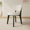 Cadeira de Jantar em Madeira Maciça Casa Moderna Estilo Creme Cadeira Estofada Banqueta de Jantar Hotel Negociação Leve Luxo Encosto Cadeira de Jantar