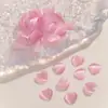 Patche de Coração com Fundo Plano Pedra Olho de Gato de Vidro Miçangas Estilo Nacional Feito à Mão DIY Pulseira Colar Unha Arte Joias Acessórios