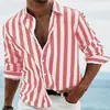 Estación Independiente Comercio Exterior Transfronterizo Ropa Nueva para Hombre Moda Otoño 2025 Casual Camisa de Manga Larga con Estampado 3D para Hombre