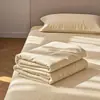 Sábana de color liso de una pieza para dormitorio de estudiante, uso doméstico individual estilo japonés, funda de edredón doble gruesa de tres piezas, no es algodón puro