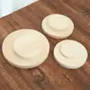 Base Redonda Personalizada Peças de Madeira Maciça DIY Acessórios Feitos à Mão Podem Ser Pintados Artesanato em Madeira Porta-Copos de Mesa Almofadas de Isolamento