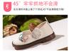 Sapatos Retro Floridos de Moda Nova Primavera e Outono para Bebês e Crianças Pequenas 1-3 Anos Menina Sapatinhos de Couro Princesa com Solado Macio Sapatos de Camada Única