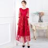 Vestido Corto para Mujer 2026 Nuevo Estilo Veraniego, Adecuado para Grupo de Hermanas, Uso Diario, Corte Ajustado, Elegante Vestido Largo de Encaje para Noche