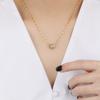 Estilo coreano Ins Niche Nova Entrada de Luxo Três Fileiras Colar de Cintura de Diamante Completo Moda Personalizado Banhado A Ouro Clavícula Pescoço Cadeia