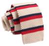 Gravata masculina de lã e poliéster tricotada casual com listras finas versão estreita 5cm fabricantes Shengzhou em estoque atacado