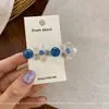 Pinza para el pelo coreana Ins nueva, redonda, con cuentas rojas y pedrería, flor transparente, dulce y a la moda, pinza para flequillo, pinza lateral, accesorios para el cabello