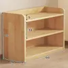 Estante de livros de madeira maciça, estante simples de piso para a sala de estar, prateleira de armazenamento para estudantes, armário de armazenamento multicamadas para quartos de crianças e quartos