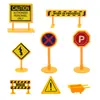 Casa de Muñecas Casa de Muñecas Ciudad Ingeniería Señal de Tráfico Amarilla Modelo de Tráfico Mesa de Arena Ob11 Modelo Accesorios para Disparos